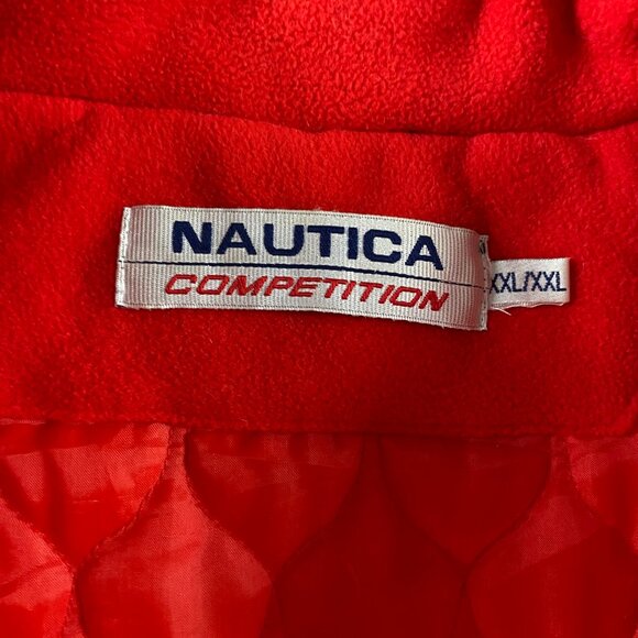 Vintage 90s Nautica Competition Sport Tech NST Fleece Jacket Men's XXL Spell Out - Picture 10 of 13